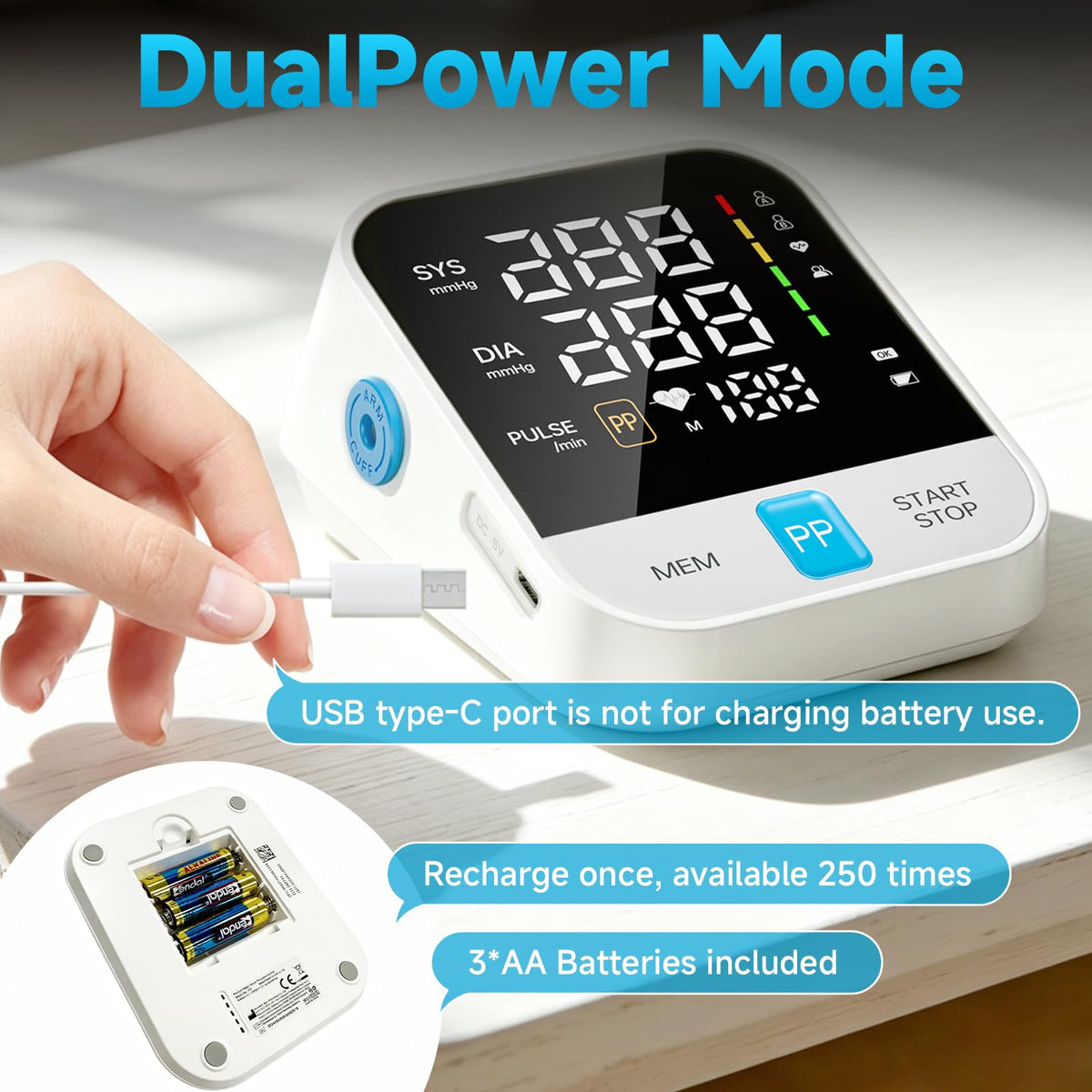 Automatic Upper Arm Blood Pressure Monitor with Large Cuff X7946