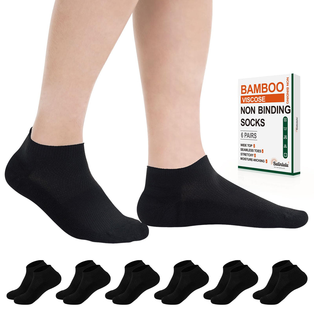 6 Pairs Low Cut Non Binding Bamboo Seamless Socks P57032