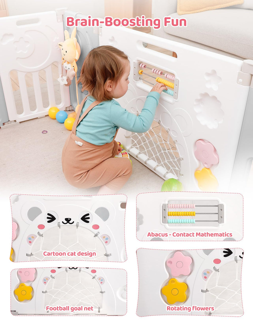 Foldable 14-Panel Baby Playpen O725731