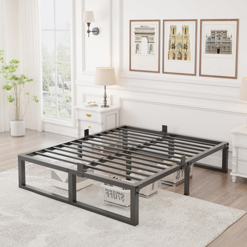 14 Inch Queen Heavy Duty Metal Platform Bed Frame D8746