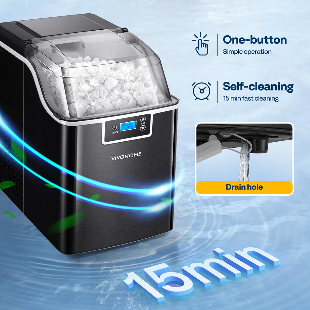 Black Countertop Ice Maker H624436