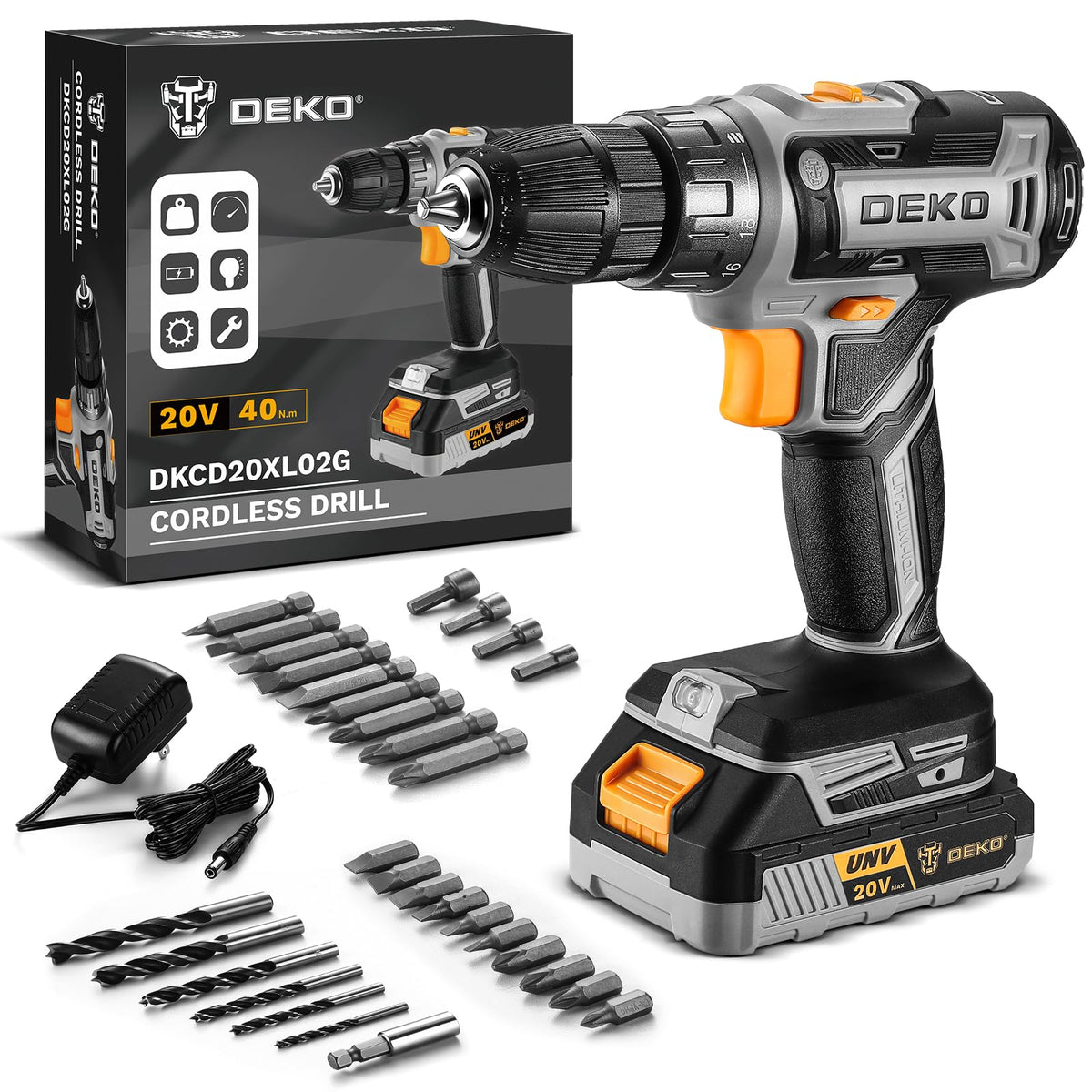 Cordless Drill 20V with Battery and Charger B465367