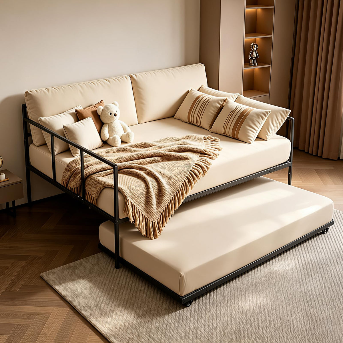 Full Size Daybed with Pop Up Trundle W612