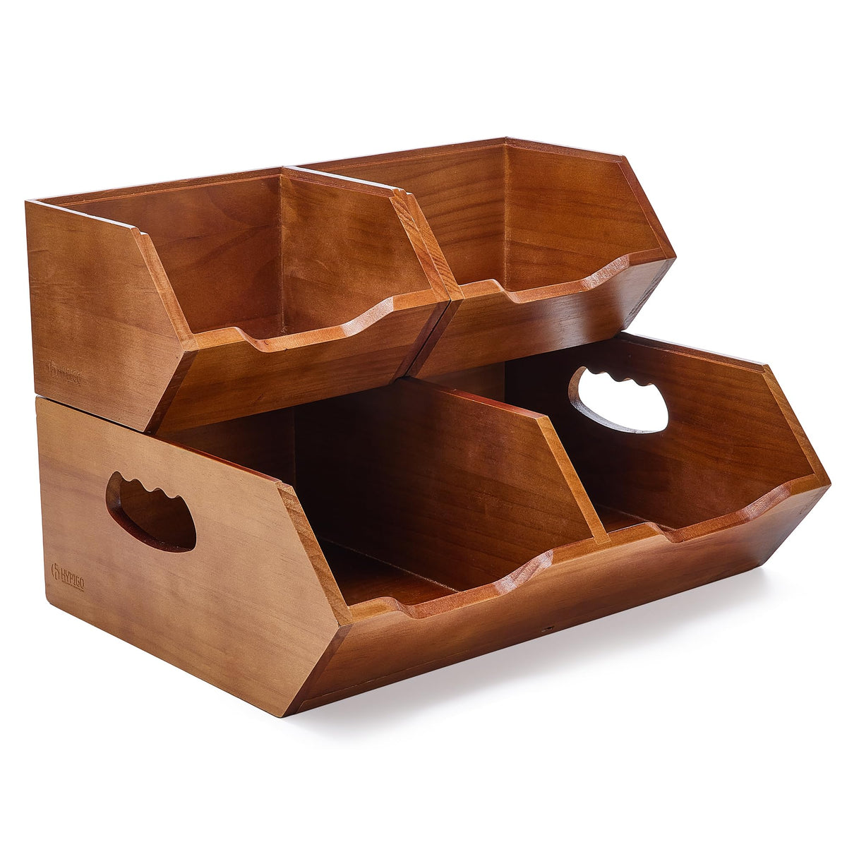 Wood 2-tier Stackable Pantry Organizer X112