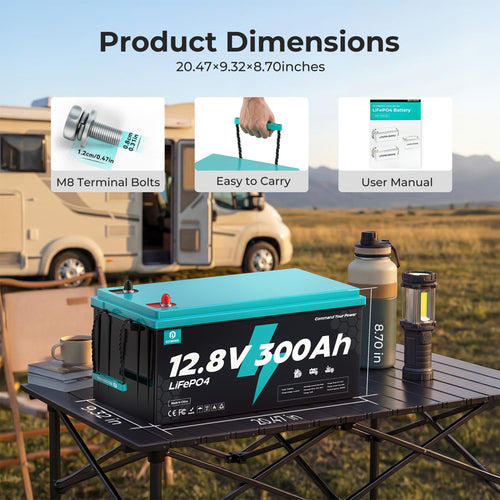 12V 300Ah LiFePO4 Deep Cycle Lithium Battery I172