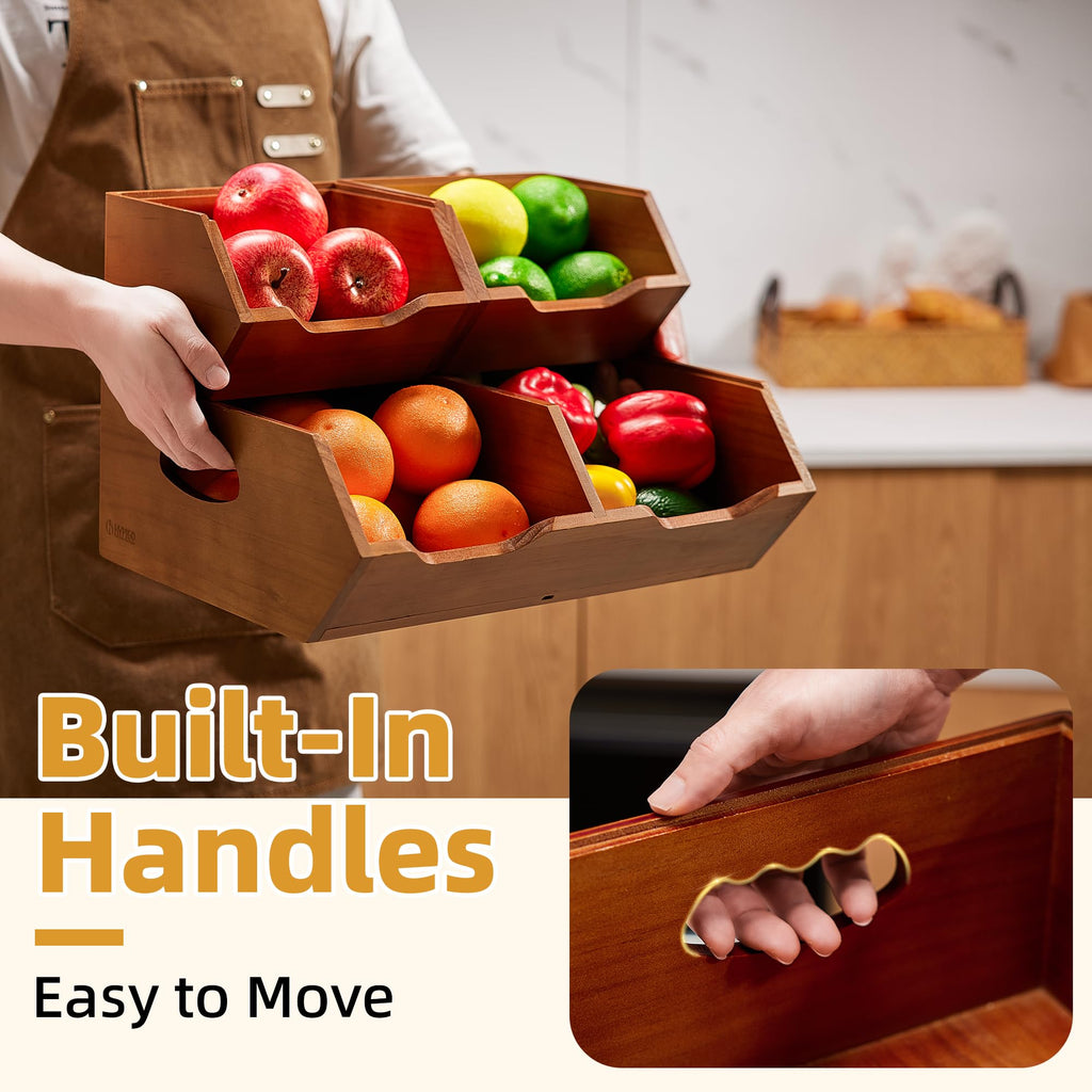Wood 2-tier Stackable Pantry Organizer X112