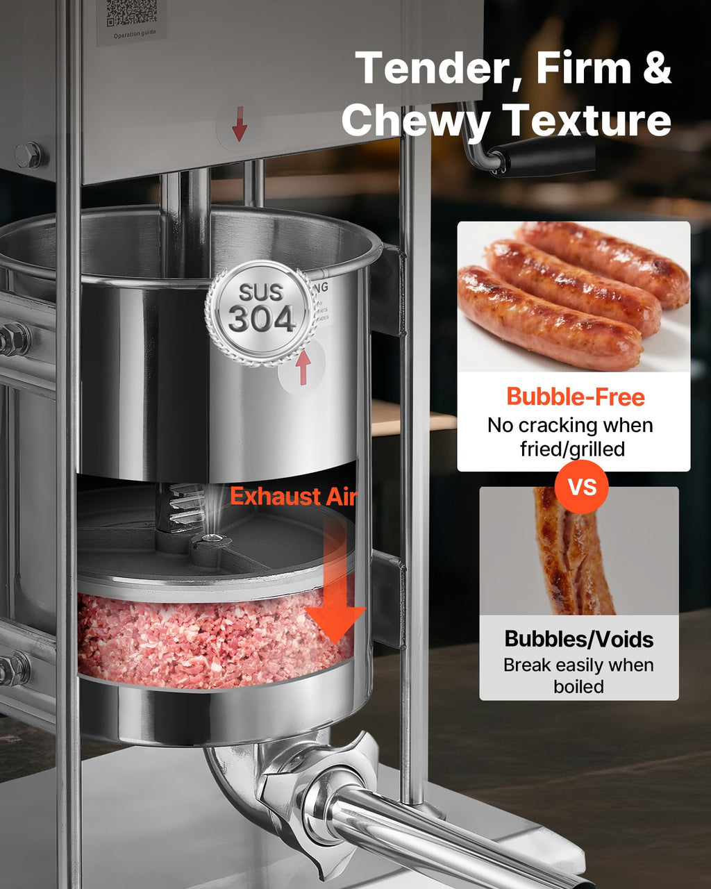 10 L Stainless Steel Vertical Manual Sausage Stuffer O892