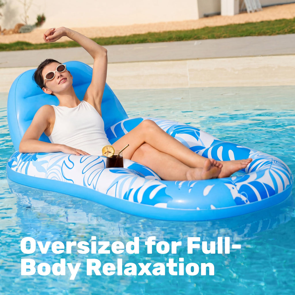 Inflatable Pool Float Lounger with Cup Holders Z794
