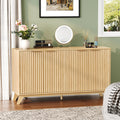 55" Fluted 4 Door Sideboard Cabinet with Adjustable Shelves E4945