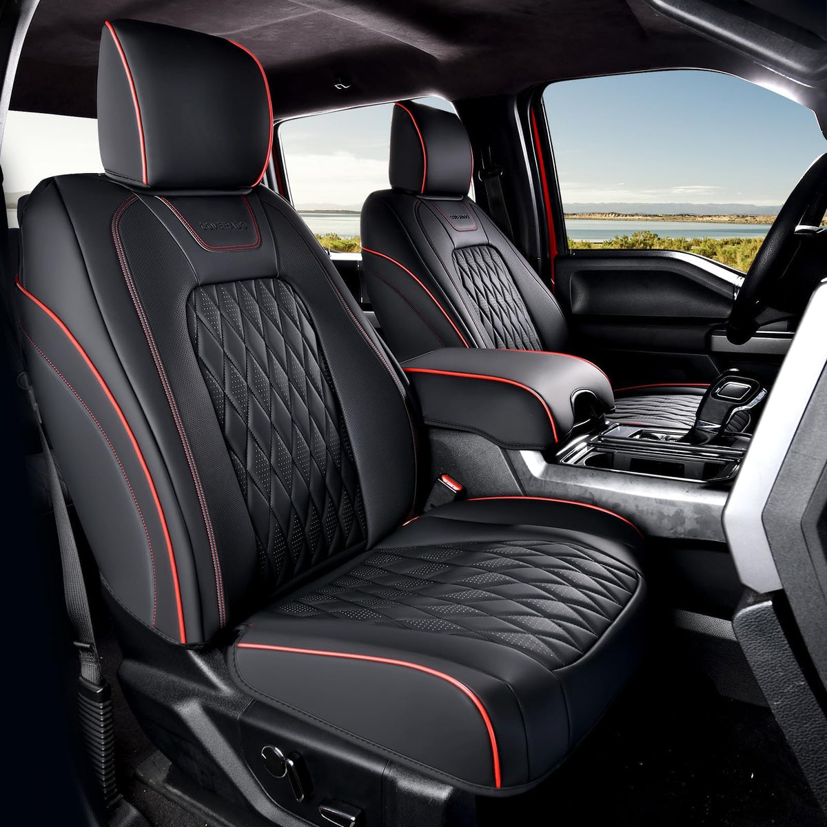 Leather Seat Covers Full Set Waterproof Custom Fit A82967