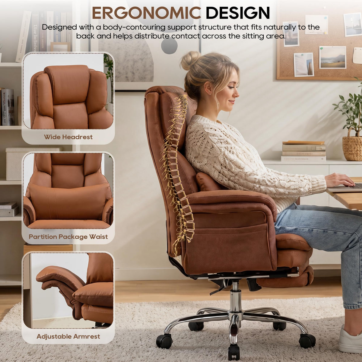 Criss Cross Legged Office Chair with Flip Armrests E313164