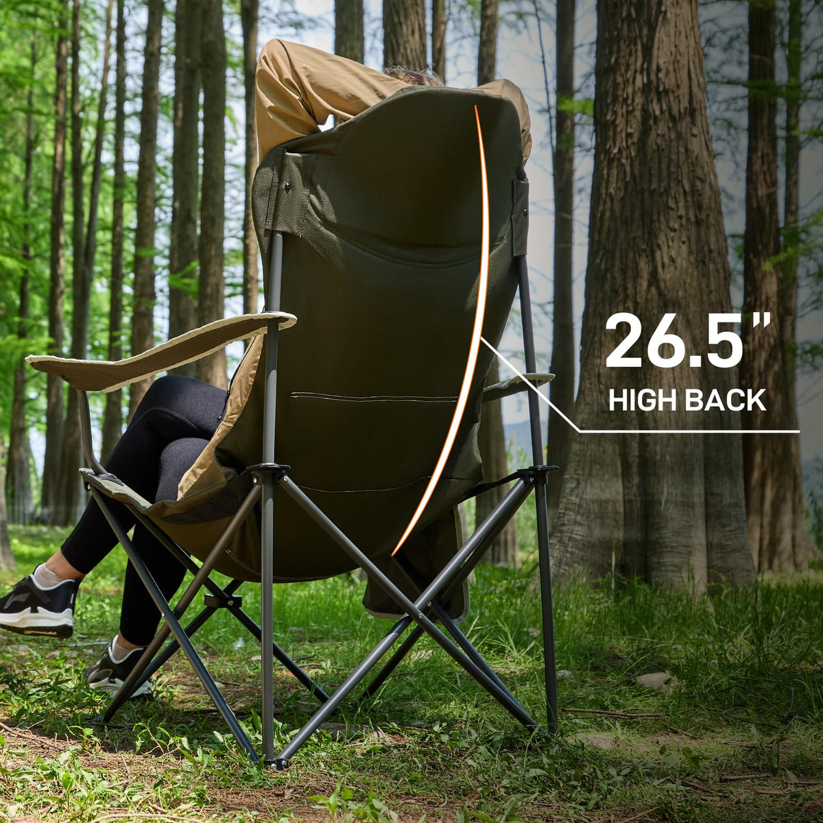 Folding Camping Chairs 2 Pack Green H347376