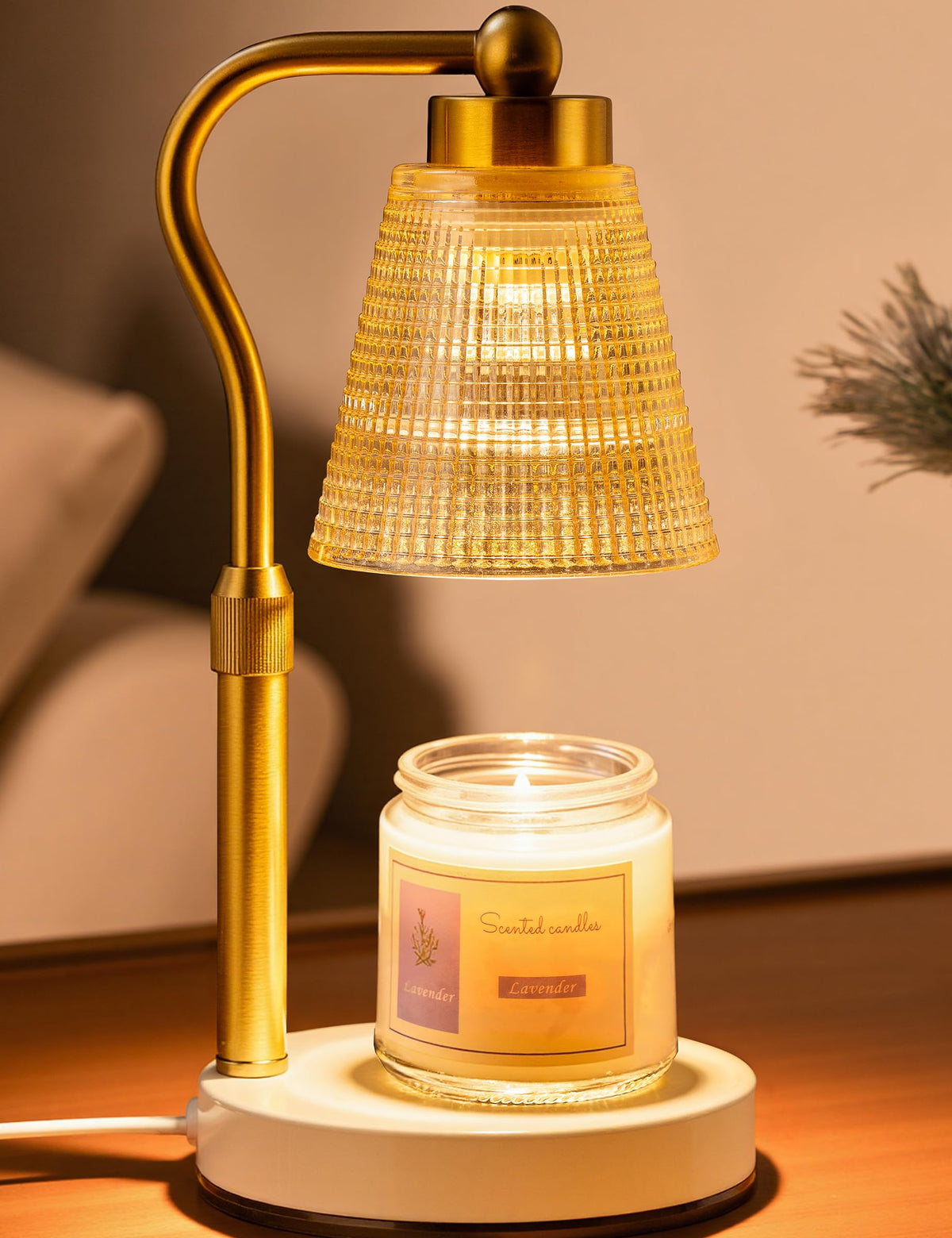 Height Adjustable Dimmable Candle Warmer Lamp with Timer W81320