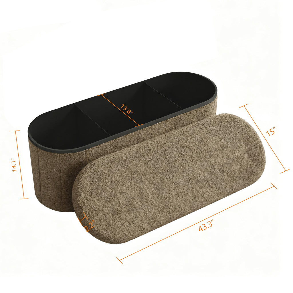 Oval Storage Ottoman T105