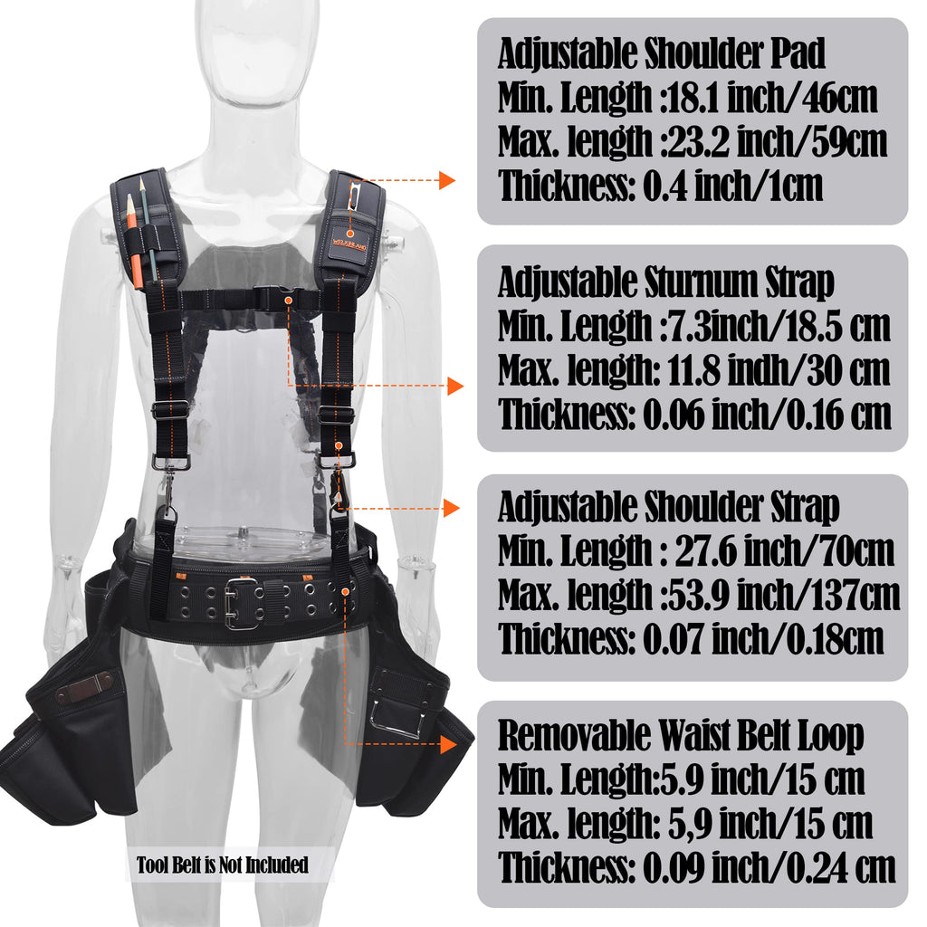 Padded Tool Belt Suspenders X519