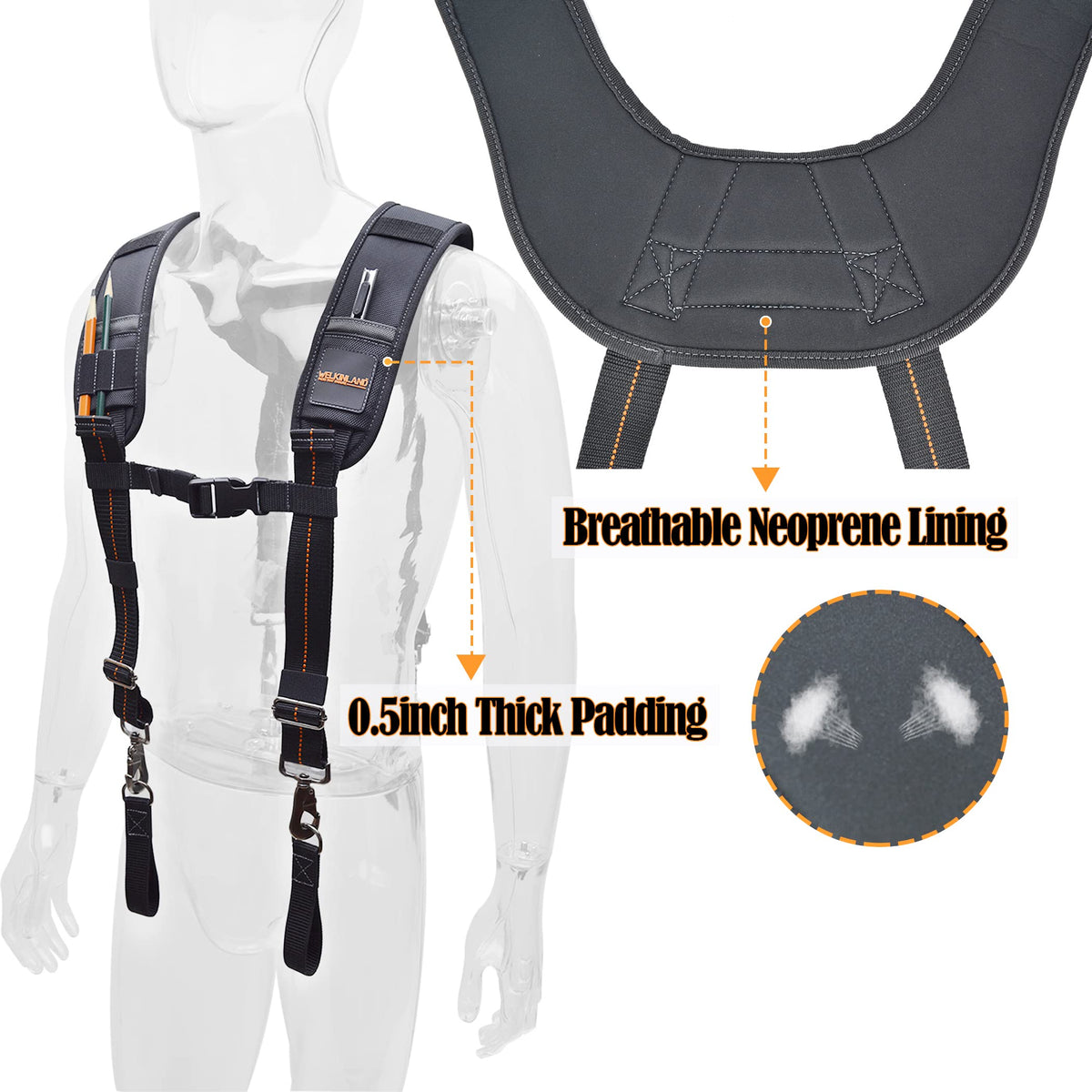Padded Tool Belt Suspenders X519