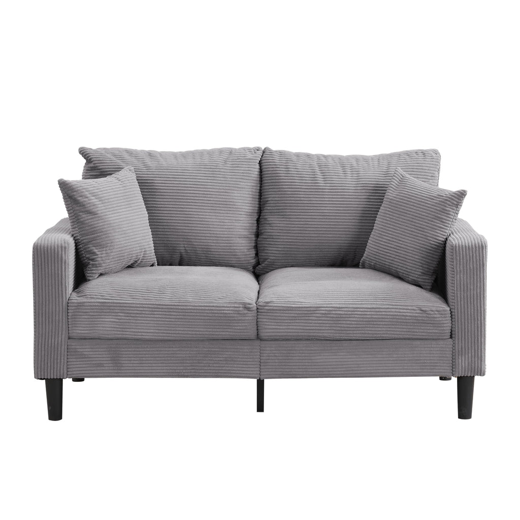 Light Gray Convertible Sleeper Loveseat Sofa N59051