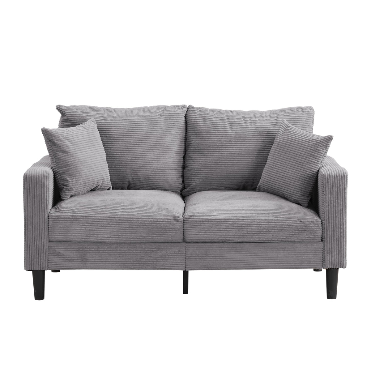 Light Gray Convertible Sleeper Loveseat Sofa N59051