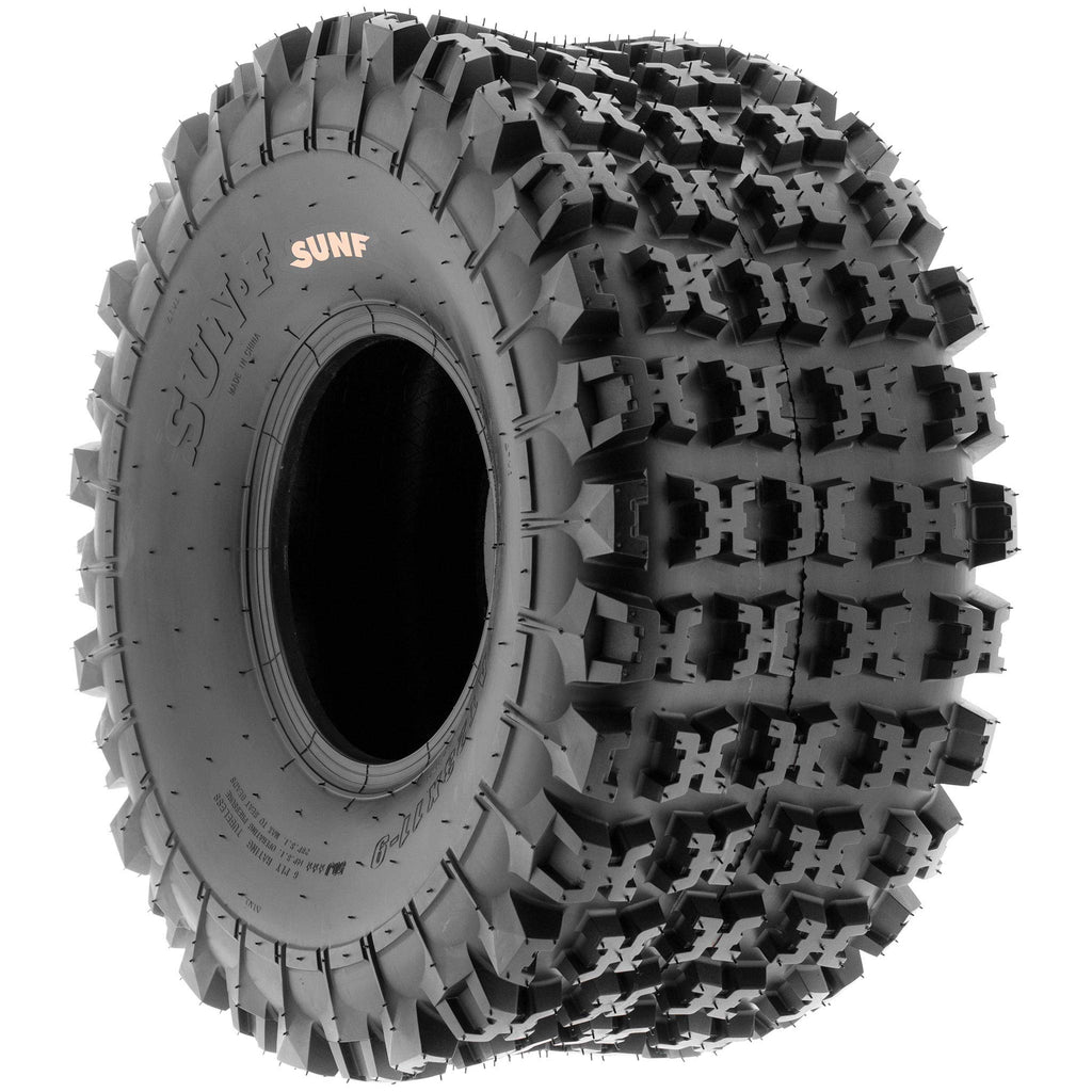 19x7-8 Front & 18x10.5-8 Rear ATV UTV Knobby Sport Tires Set of 4 L3676