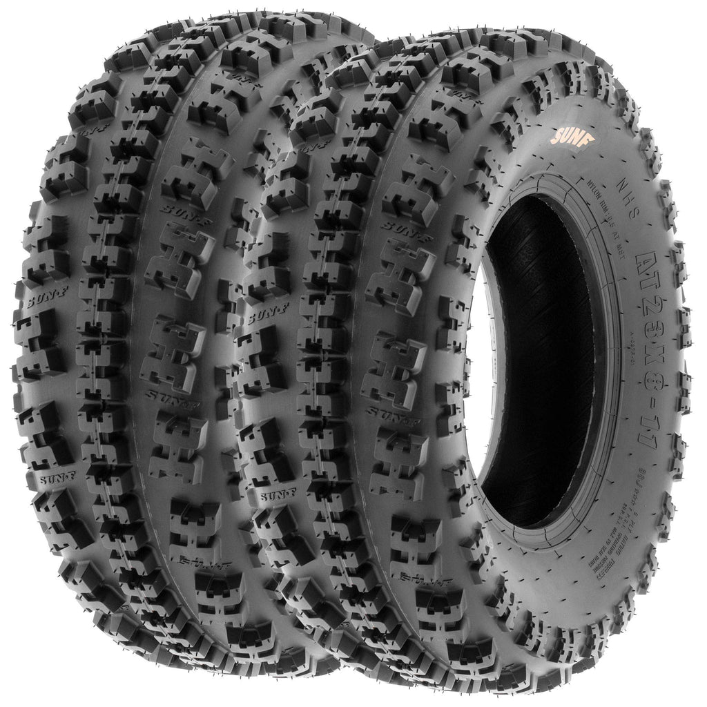 19x7-8 Front & 18x10.5-8 Rear ATV UTV Knobby Sport Tires Set of 4 L3676