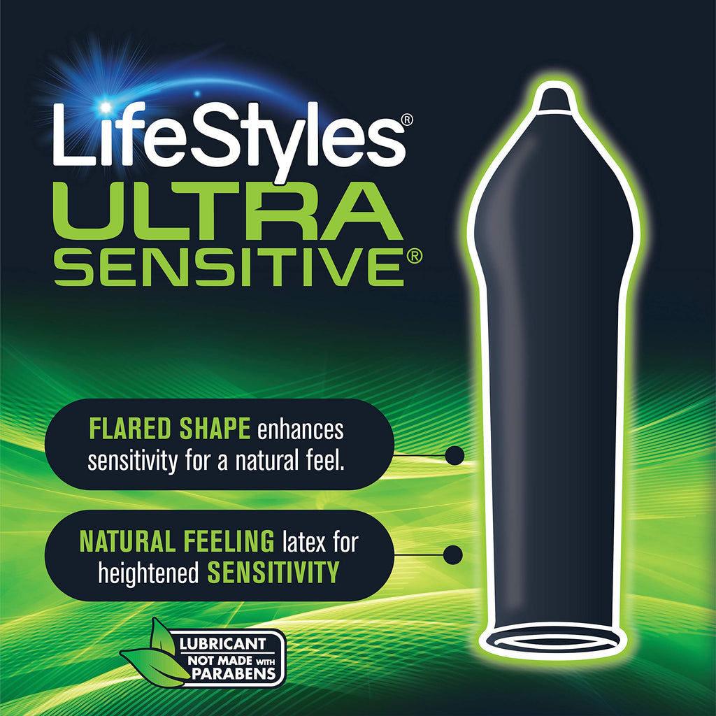 Ultra Sensitive Lubricated Latex Condoms, 12 Count S6485