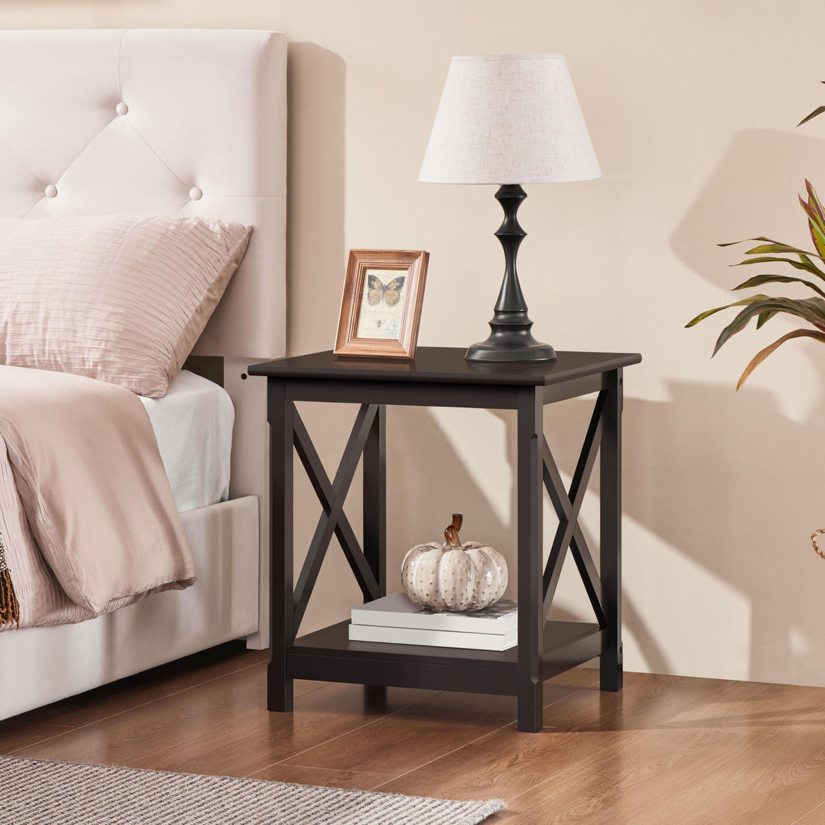 Espresso 20 x 18 Inch End Table Set of 2 N998