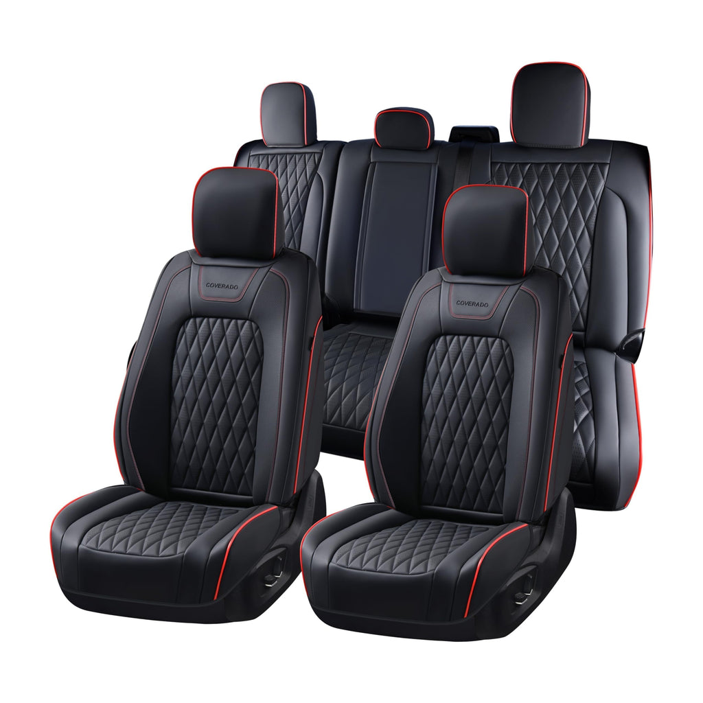 Leather Seat Covers Full Set Waterproof Custom Fit A82967