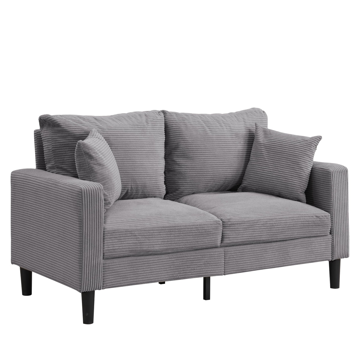 Light Gray Convertible Sleeper Loveseat Sofa N59051