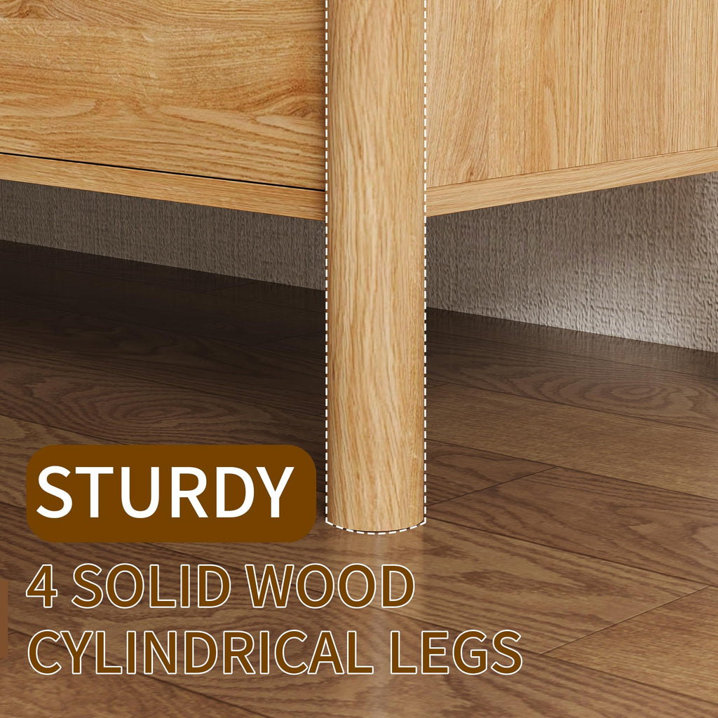 Oak 6 Drawer Dresser with Solid Wood Legs Z783