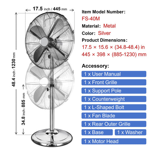 16 Inch 3-Speed Pedestal Fan P35759