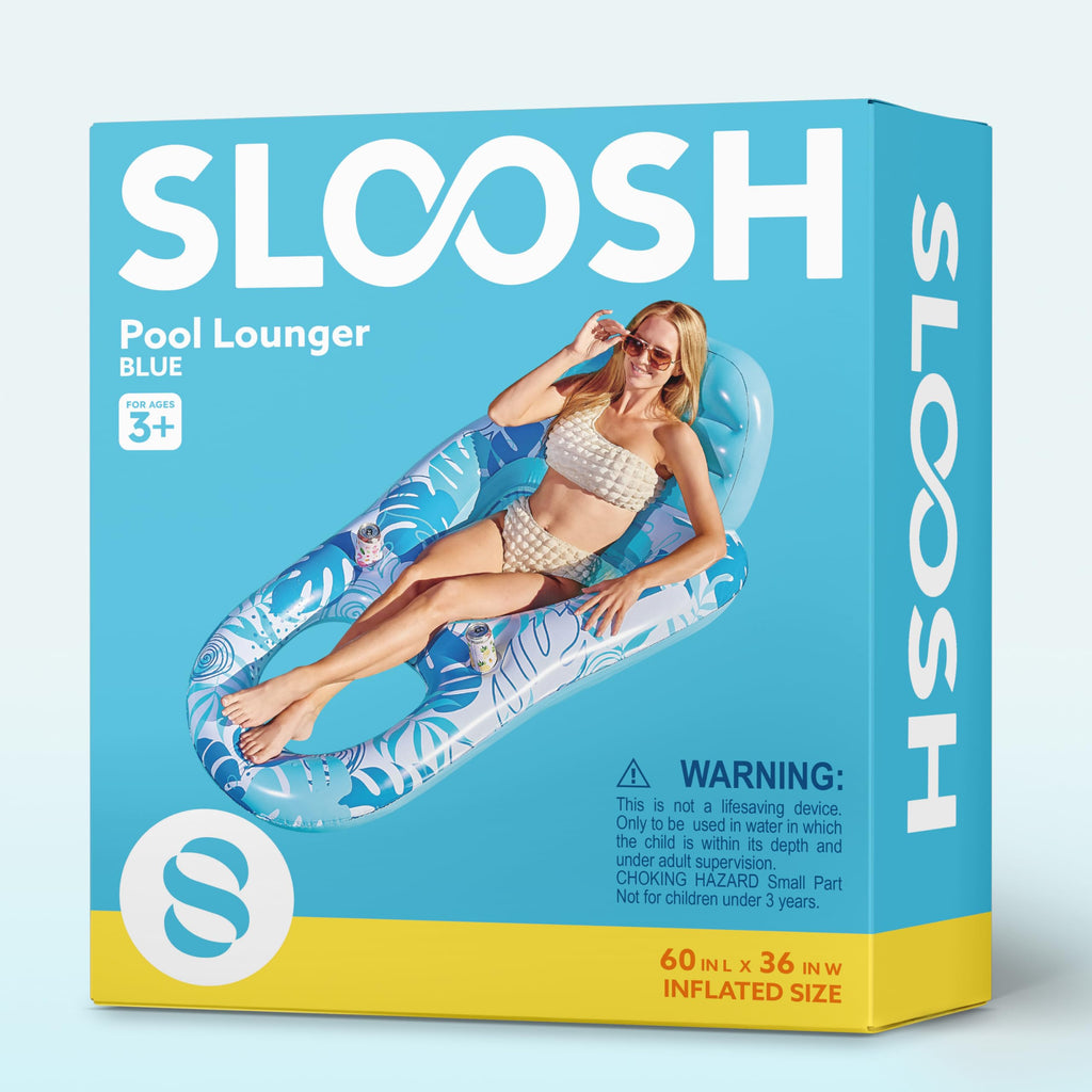Inflatable Pool Float Lounger with Cup Holders Z794
