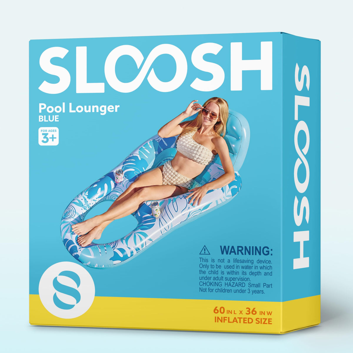 Inflatable Pool Float Lounger with Cup Holders Z794