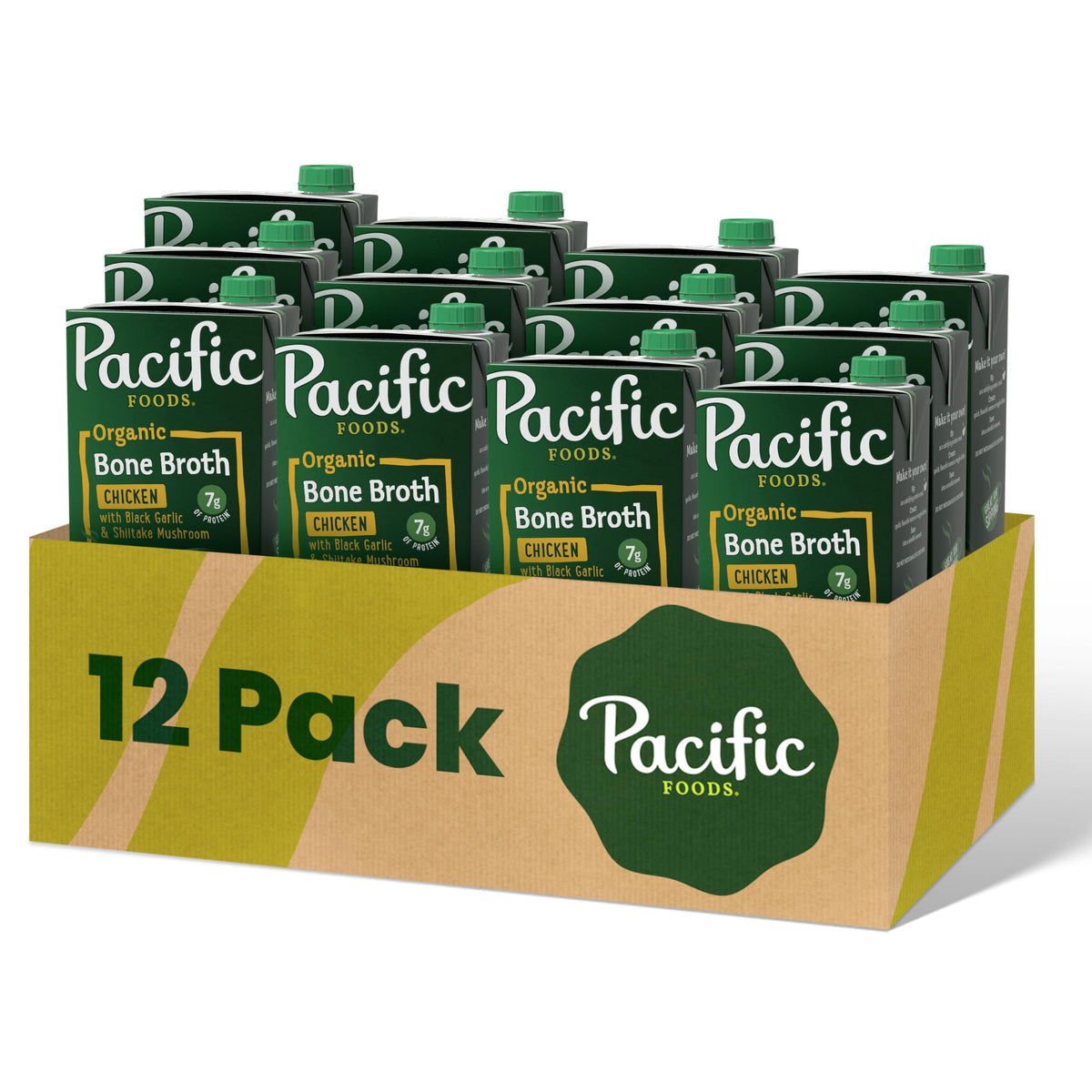 Organic Chicken Bone Broth with Black Garlic & Shiitake Mushroom 32 Ounce V6640