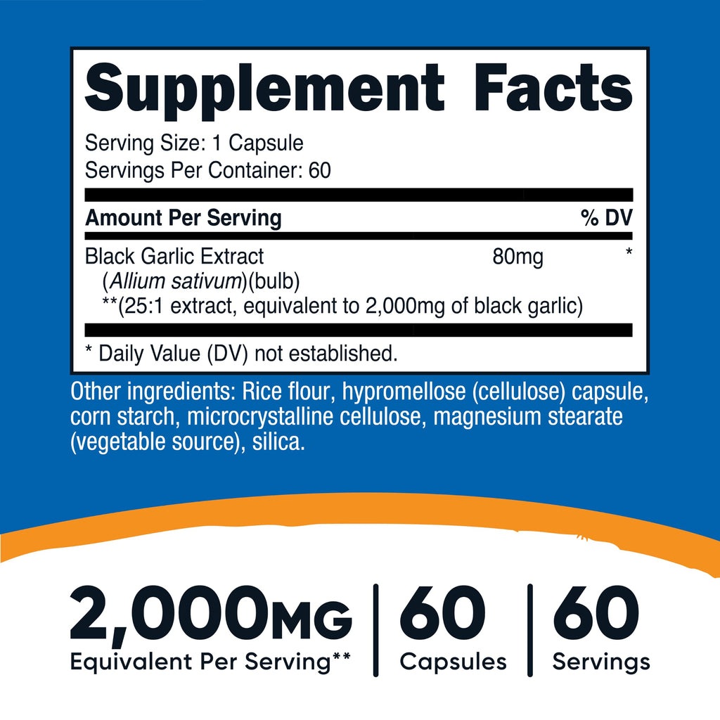 Black Garlic Extract 60 Capsules U234