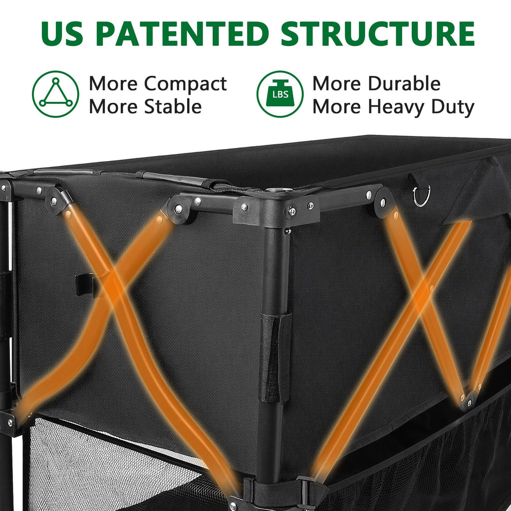 600lb Capacity 400L Collapsible Wagon L3336