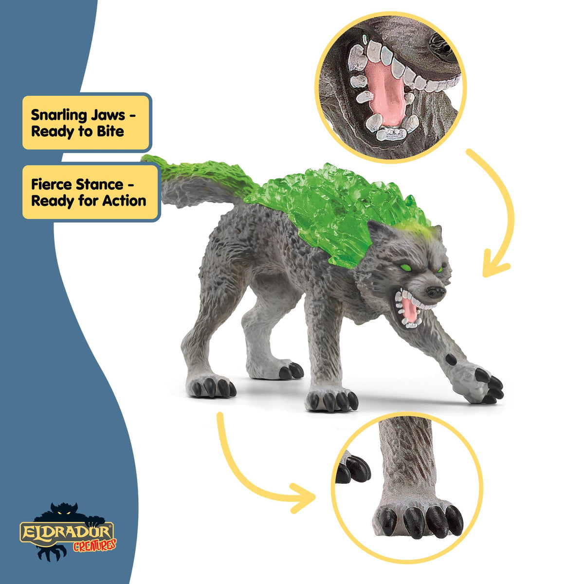 6" Stone Wolf Figurine Fantasy Animal Figure S615391