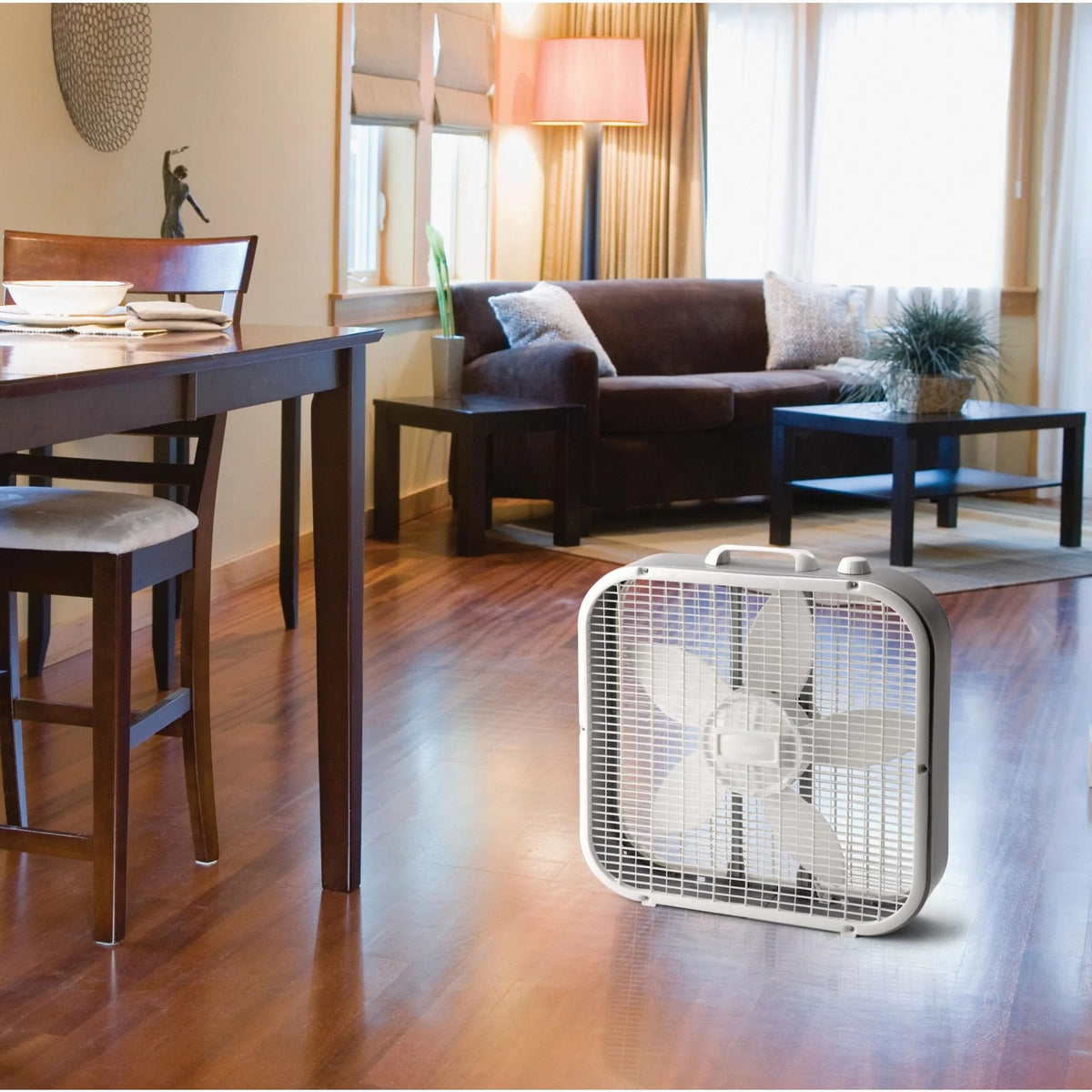 20 Inch White Box Fan 3 Speed Q48861