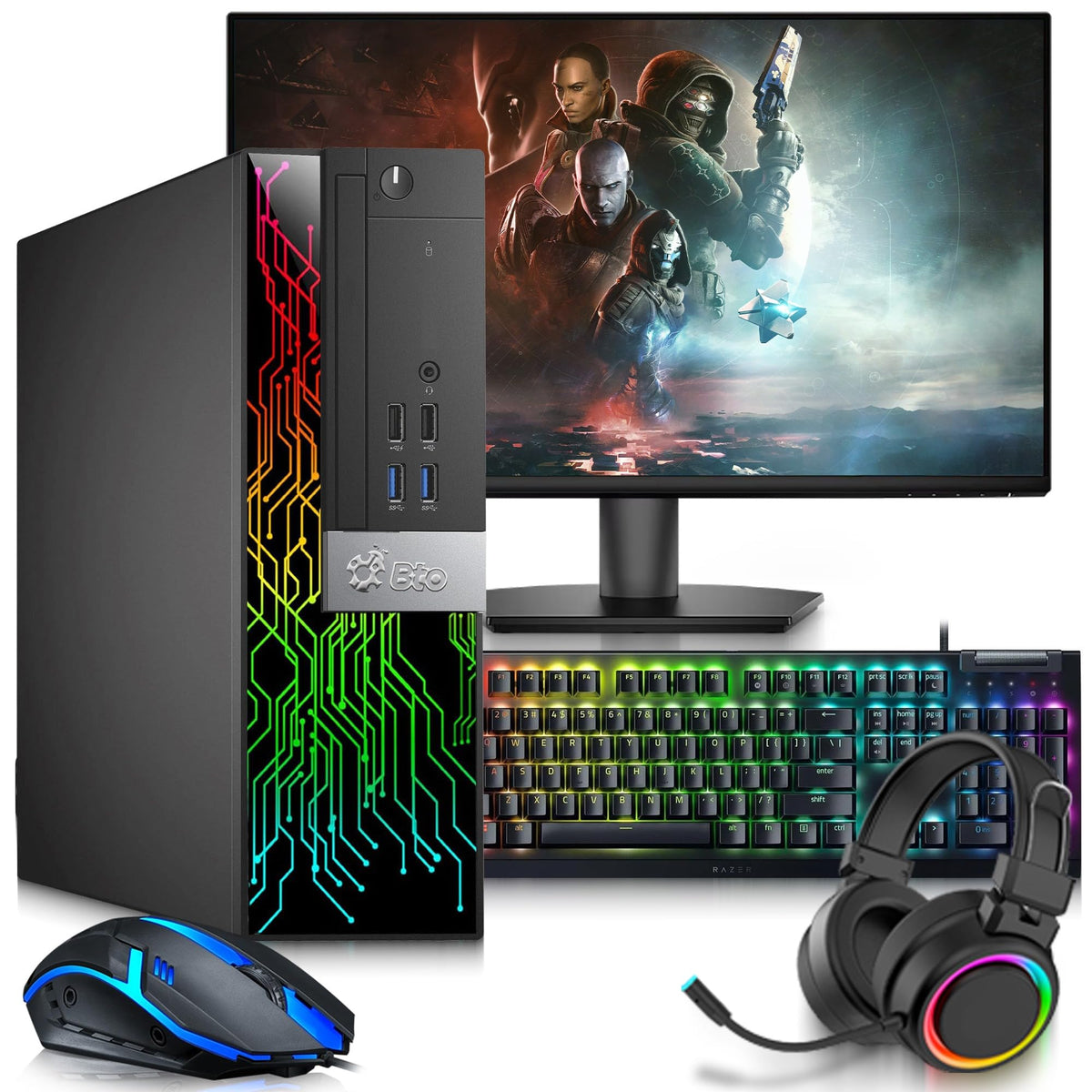 Intel i5 6th Gen 16GB DDR4 RAM 512GB SSD AMD RX 550 Gaming PC C7135