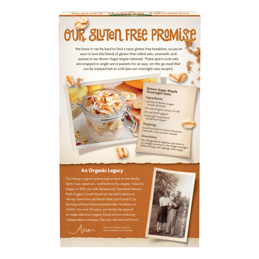 Organic Brown Sugar Maple Oatmeal, 11.3 oz (Pack of 6) C35303