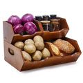 Wood 2-tier Stackable Pantry Organizer X112