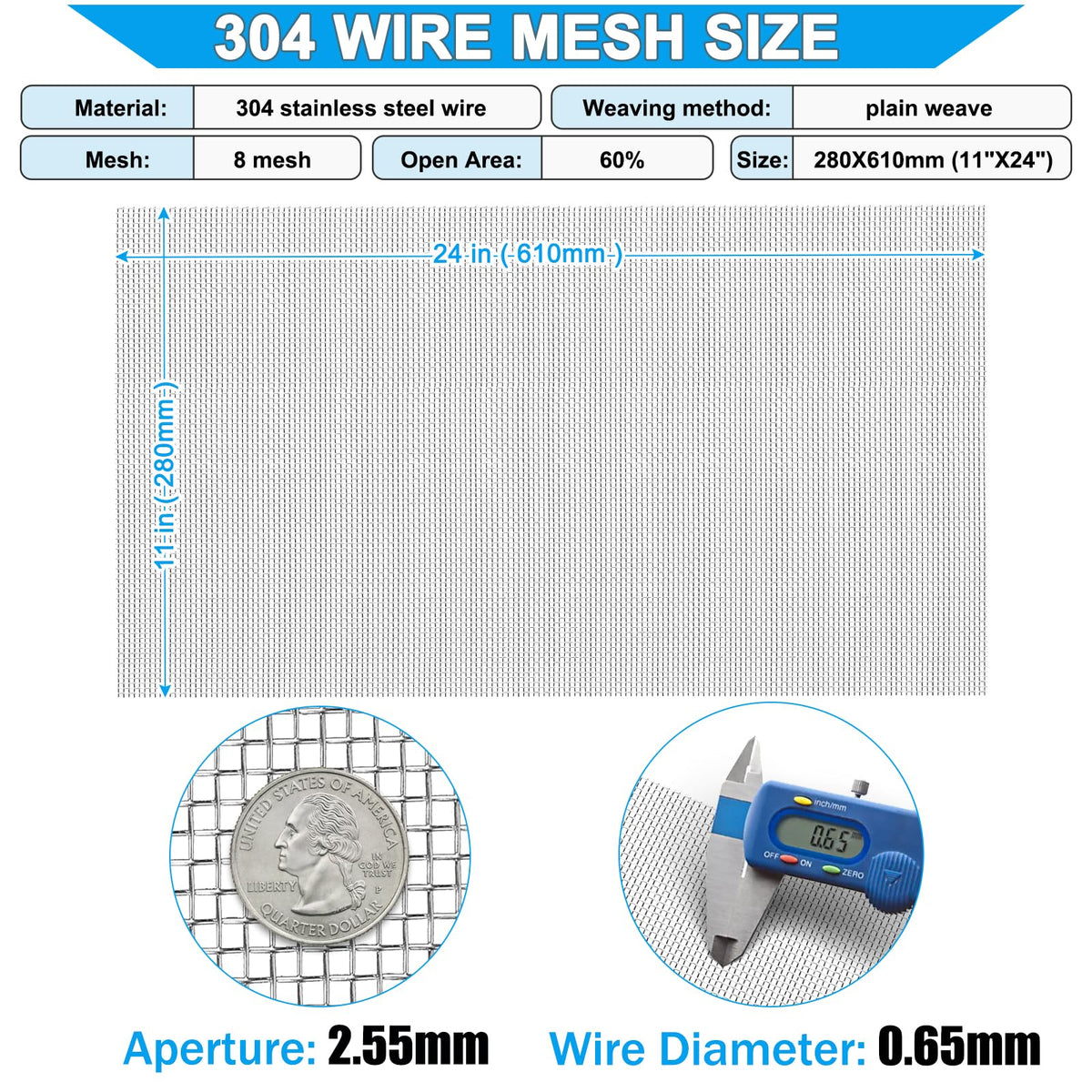 Stainless Steel 8 Mesh Wire Mesh Z458