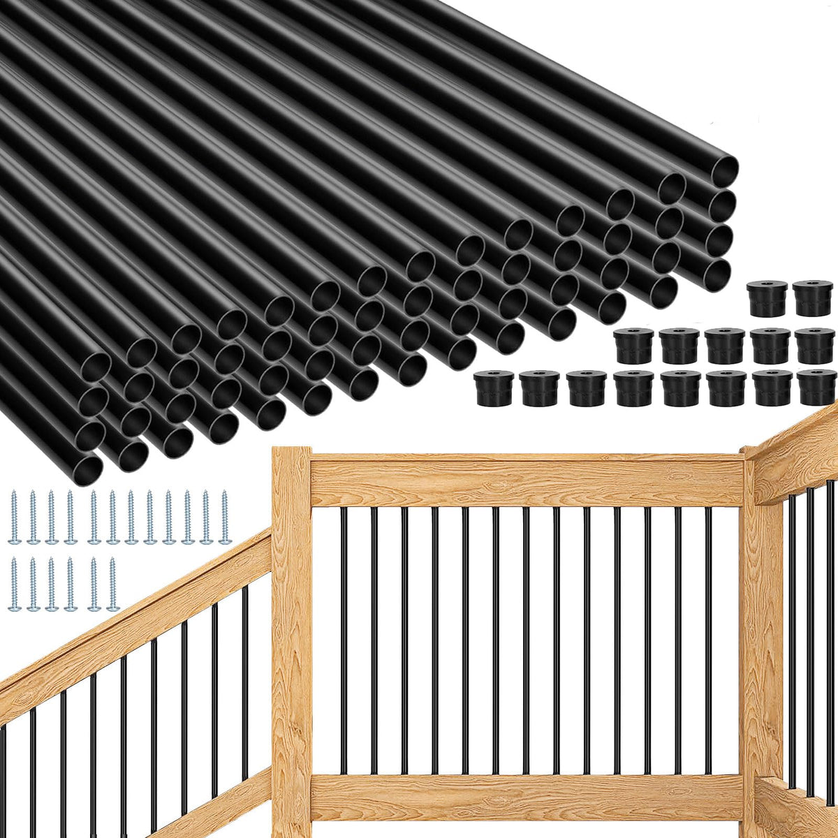51 Pack 36" Black Aluminum Deck Balusters W545