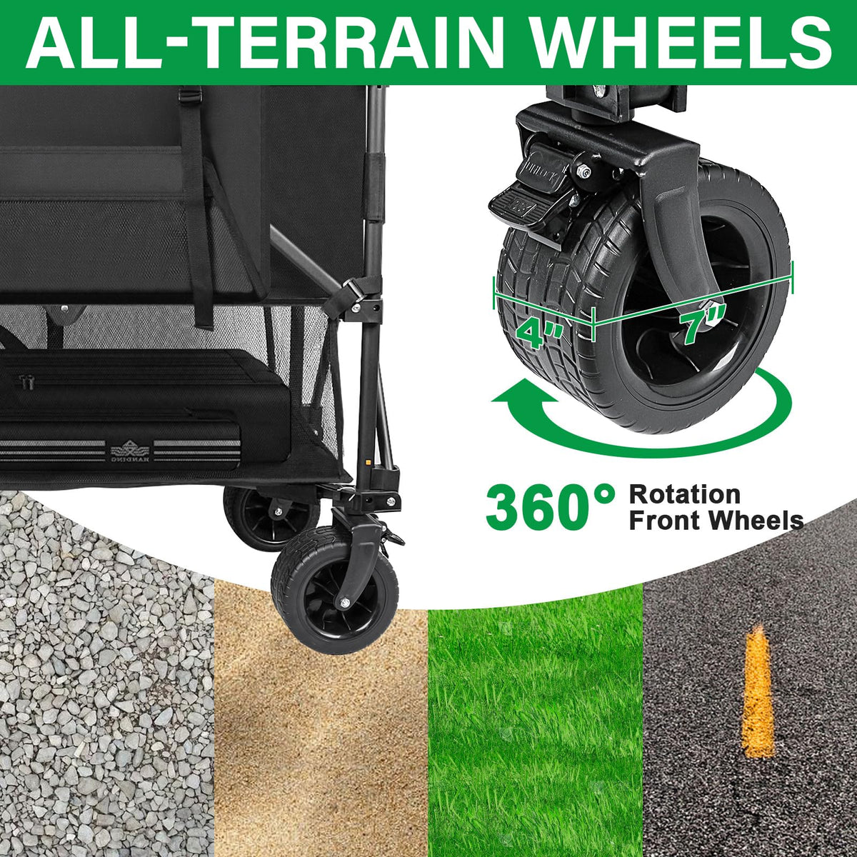 600lb Capacity 400L Collapsible Wagon L3336