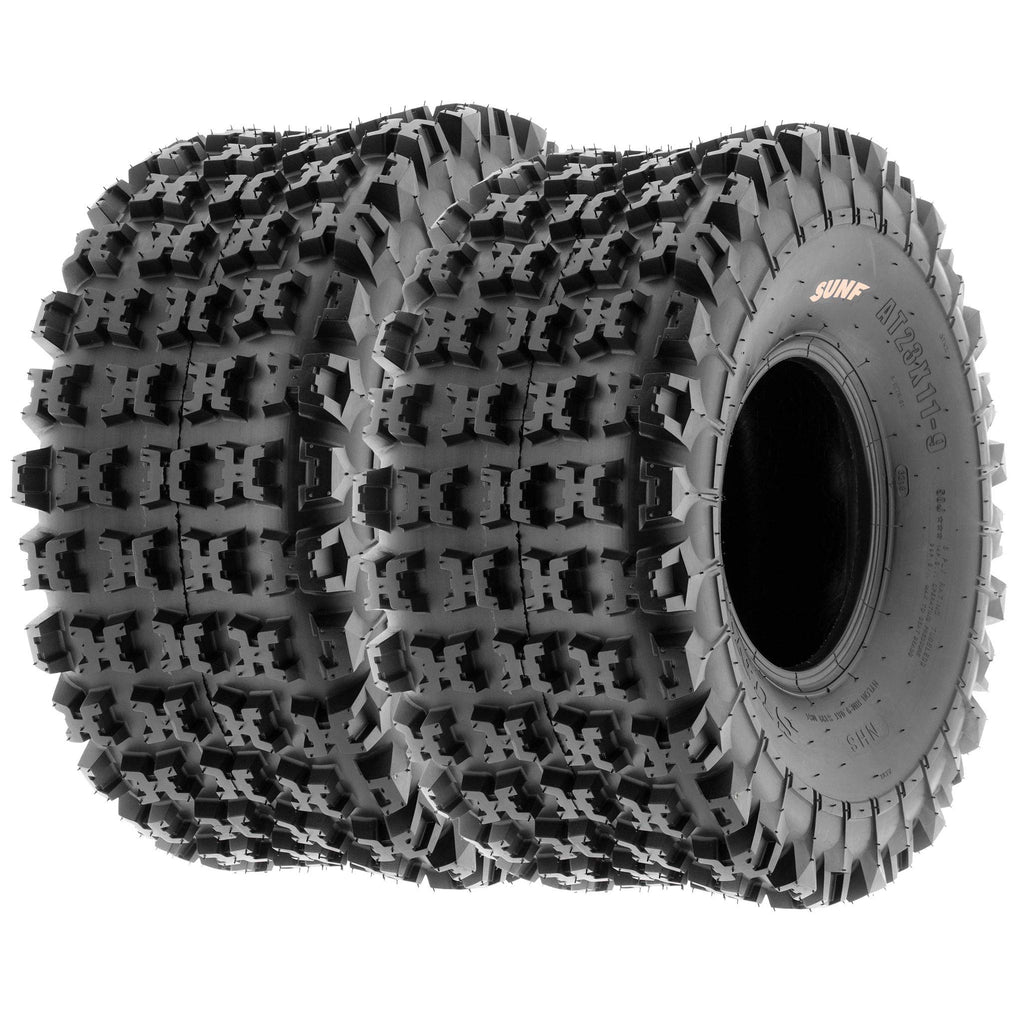 19x7-8 Front & 18x10.5-8 Rear ATV UTV Knobby Sport Tires Set of 4 L3676