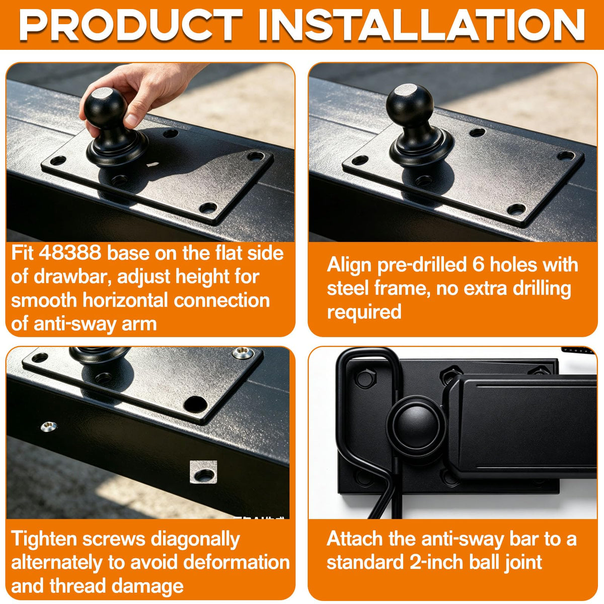 Trailer Sway Control Ball Plate L997