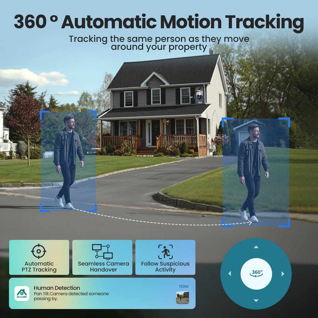 4K Solar Security Cameras Wireless Outdoor System 4-Cam Kit D1880
