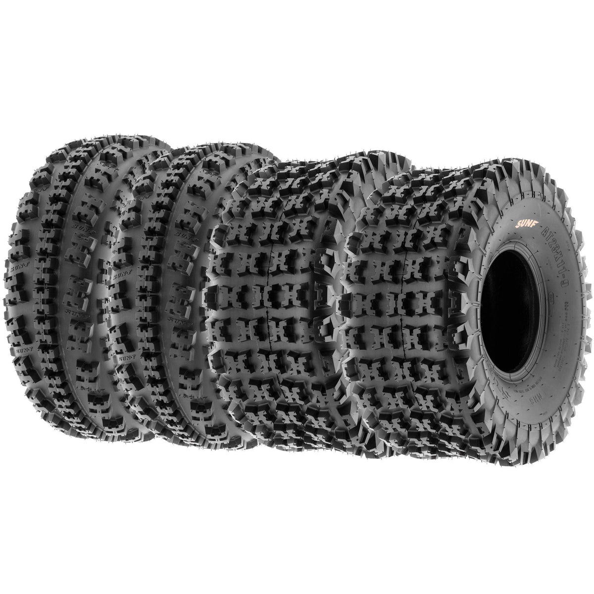 19x7-8 Front & 18x10.5-8 Rear ATV UTV Knobby Sport Tires Set of 4 L3676