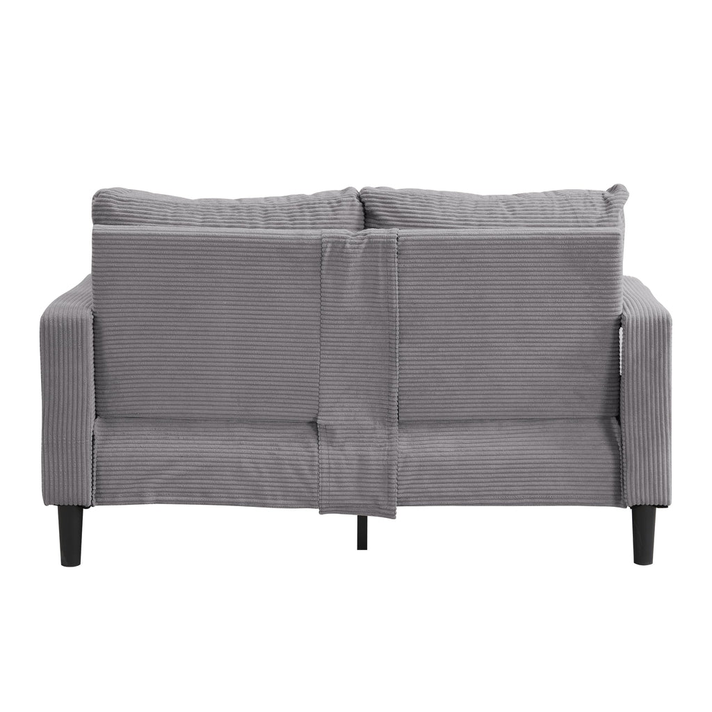 Light Gray Convertible Sleeper Loveseat Sofa N59051