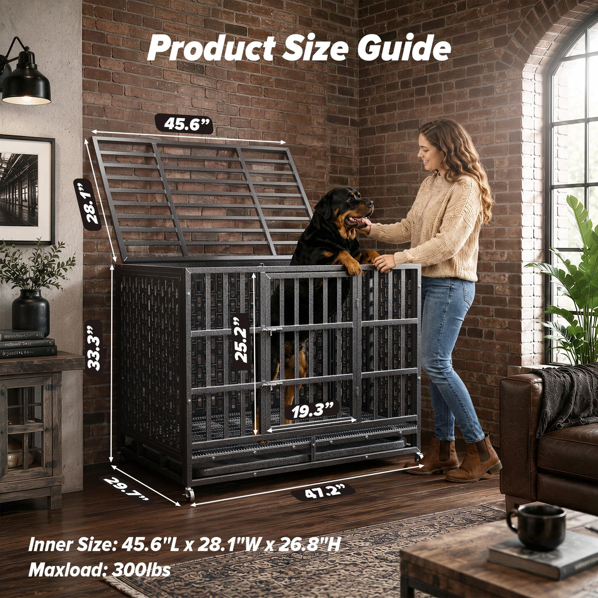 48 Inch Heavy Duty Dog Crate D783383