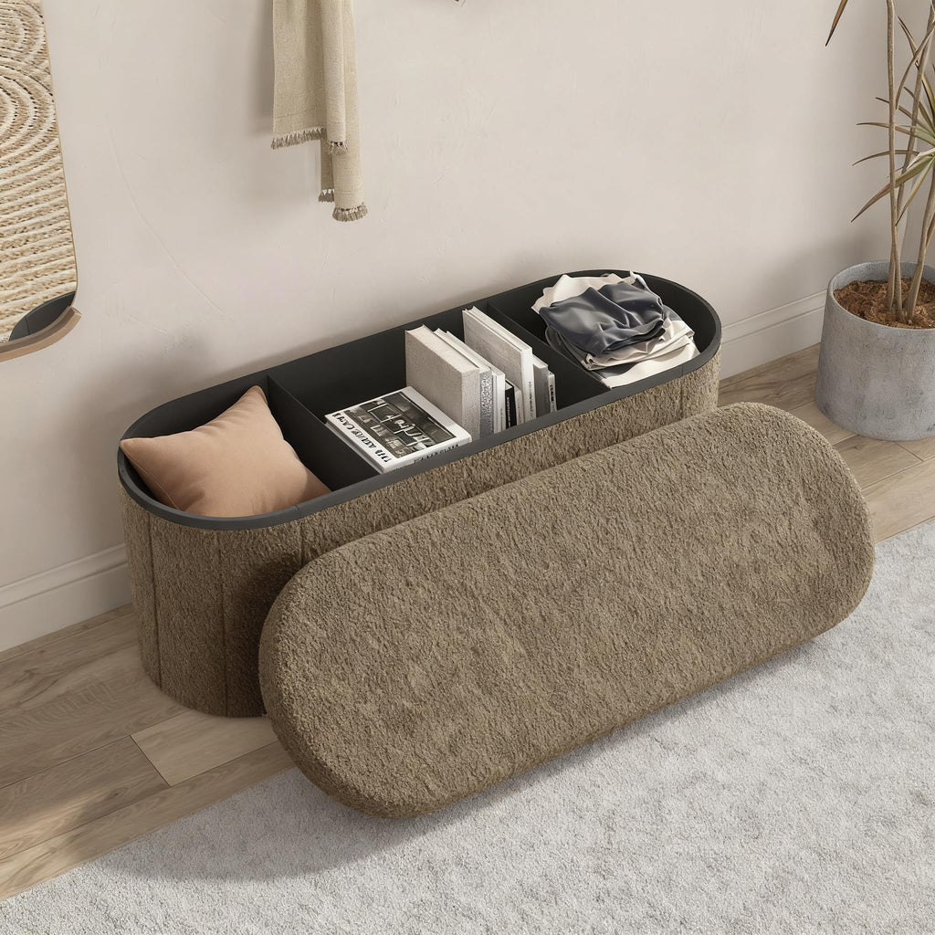 Oval Storage Ottoman T105
